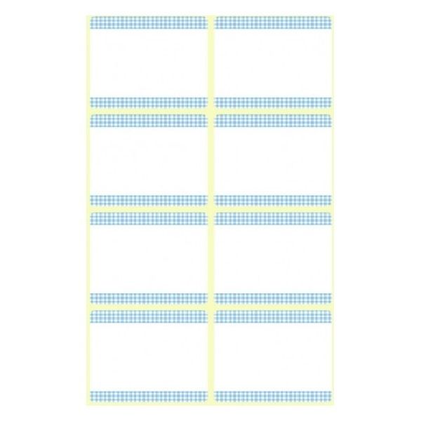 Avery Freezer Labels, White-Blue Frame, 40 Labels Per 5 Pages.