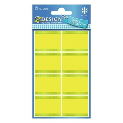 Avery Freezer Labels, Yellow Frame, 40 Labels Per 5 Pages.