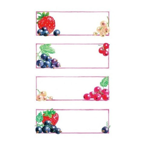 Avery Household Labels, Strawberries, 12 Labels Per 3 Pages.