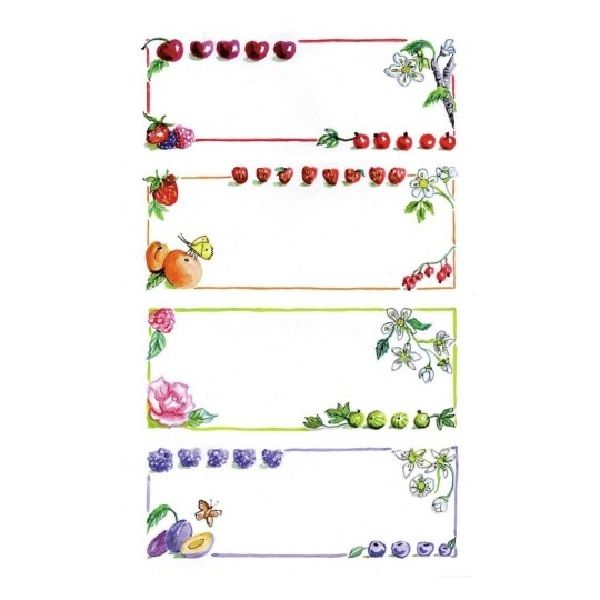 Avery Household Fruit Frame Labels, 12 Labels Per 3 Pages.