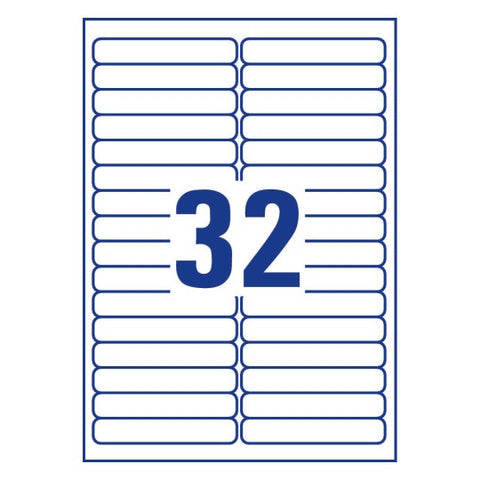 Avery Multipurpose Removable Labels-White ,25+5 Extra Sheets ,W96 mm x H16.9 mm L6031REV-25