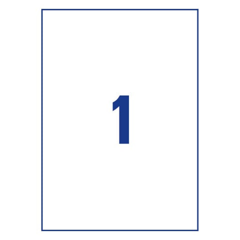 Avery Multipurpose Labels in A4 Sheet-White ,25+5 Extra Sheets ,W 210 mm x H 297 mm 6119
