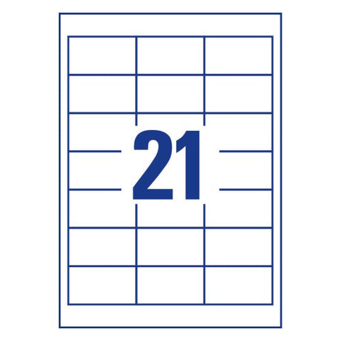 Avery Multipurpose Labels in A4 Sheet-White 25+5 Extra Sheets , W64 mm x H 36 mm 6170