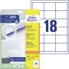 Avery Multipurpose Labels in A4 Sheet-White ,25+5 Extra Sheets ,W64 mm x H45 mm 6171