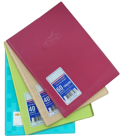 Class Note Book Semi Transparent 80 Sheets A4