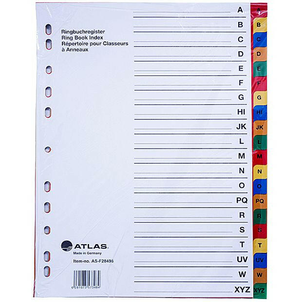 Atlas Plastic Divider A4 A-Z AS-F28498 – Yoghi