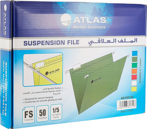 Atlas Suspension File FS BX=50pc Green