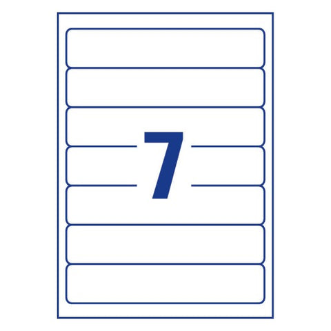 Avery Filing Labels Removable-White Removable, 20 + 10 Extra Sheets Short W 38 mm x H 192 mm L4760REV-20