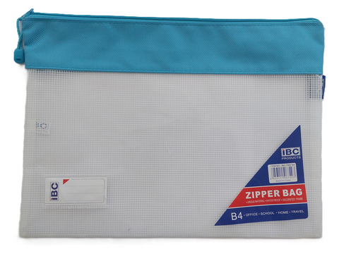 IBC Mash Zipper Bag Blue Colour B4 Size.