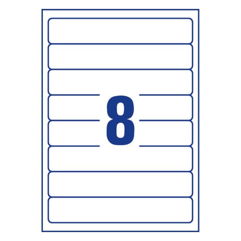 Avery Filing Labels Removable-White ,Removable 20+10 Extra Sheets, Short,W 34 mm x H 192 mm L6060REV-20