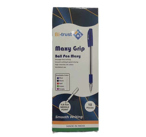 BI-TRUST Maxy Pen 1.0mm Blue Pkt-10