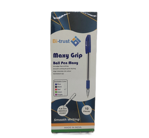 BI-TRUST Maxy Pen 1.0mm Red Pkt-10