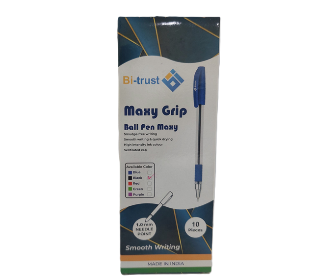 BI-TRUST Maxy Pen 1.0mm Black Pkt-10