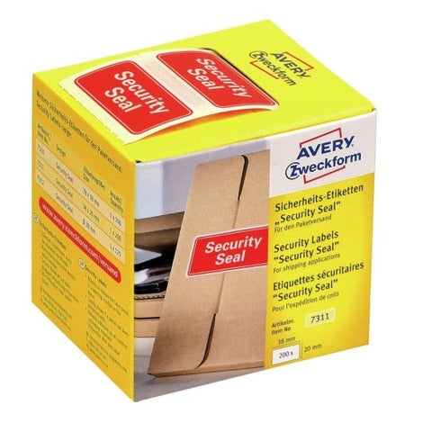 Avery Security Labels For Shipping -Red 38 x 20 mm, 7311