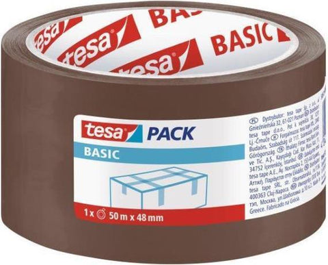 Tesa Pack Basic Sealing Carton Tape -Chamois , 50 m x 48 mm