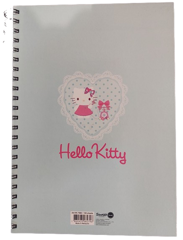 HELLO KITTY SPIRAL NOTE BOOK 100 SHEETS A4