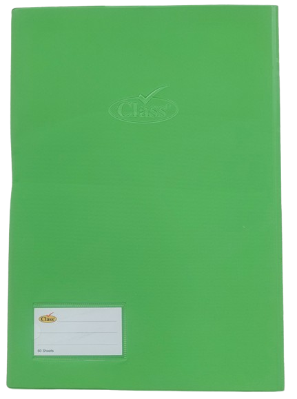 CLASS SOLID PVC NOTE BOOK A4 60 SHEETS ASS COLOURS – Yoghi