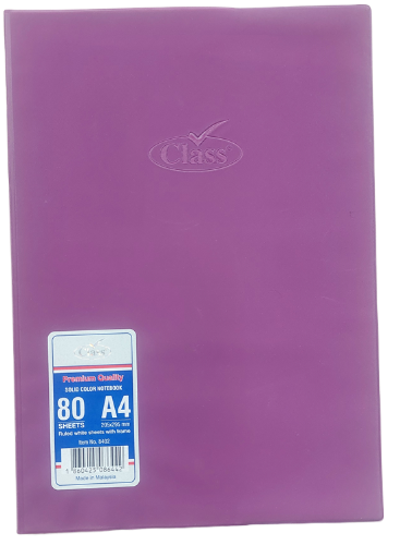 Class Note Book Solid PVC A4 -80 Sheets