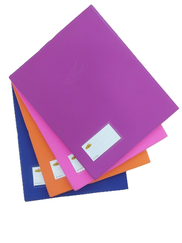 Class Solid PVC Note Book F17 -10 x 8 '' , 80 Sheets Ass Colours