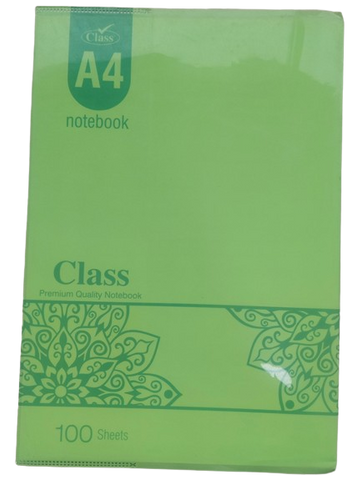 Class Note Book A4 100 Sheets Solid PP Jacket Book Ass Colours