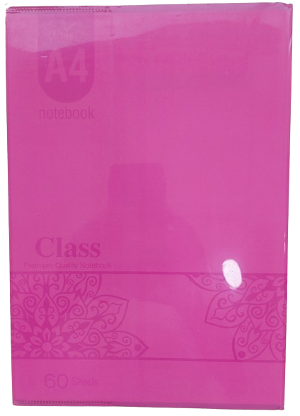 Class A4 Note Book 60 Sheets Solid PP Jacket