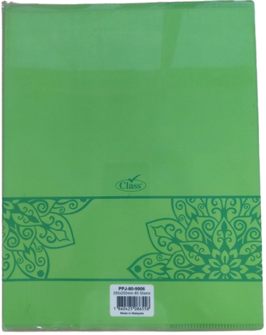 Class Solid PP Jacket Note book F17 -10 x 8 '' , 80 Sheets