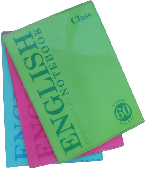 Class Solid PP Jacket Note Book 2 line F17 -185 x 250 , 60 Sheets Ass Colours