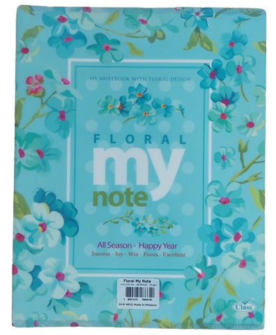 Class Note Book PP Jacket Fancy Floral F17 -10 x 8 '' , 80 Sheets