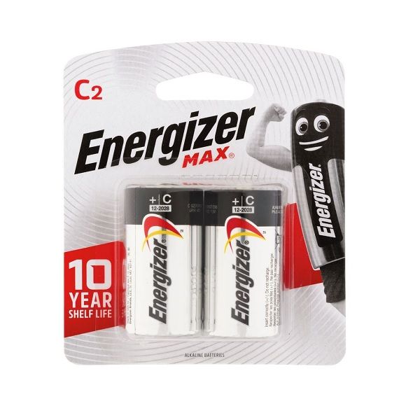 Energizer Max C Alkaline Batteries - Pack of 2.