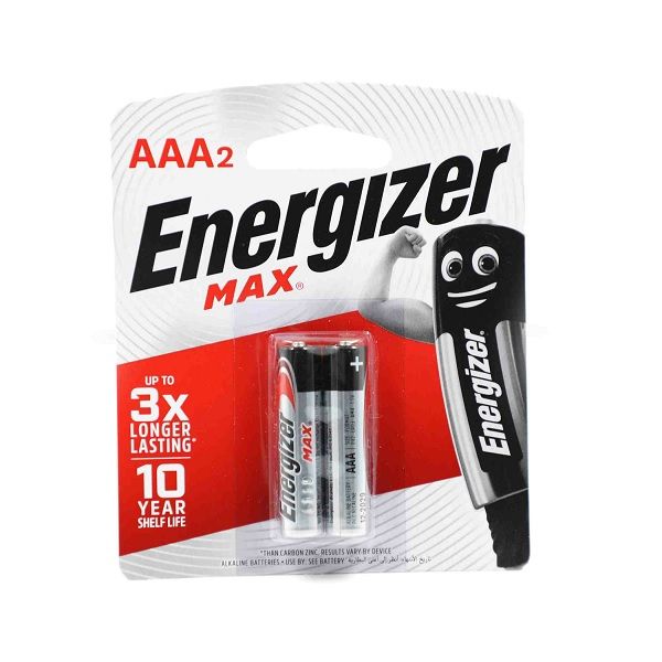 Energizer Battery AAA Energizer Max, Pack of 2, 1.5V.