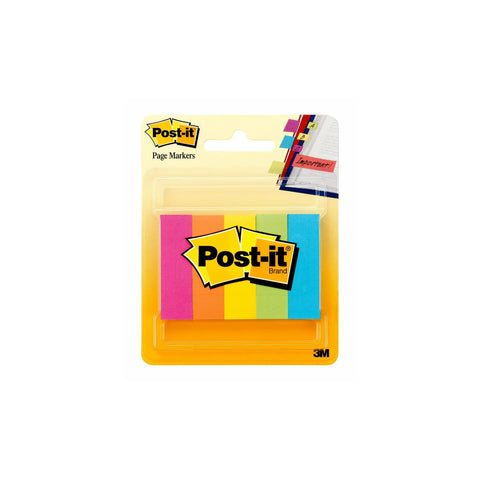 3M Post It Page Markers -Neon , 5AF , 0.5'' x 1.75''