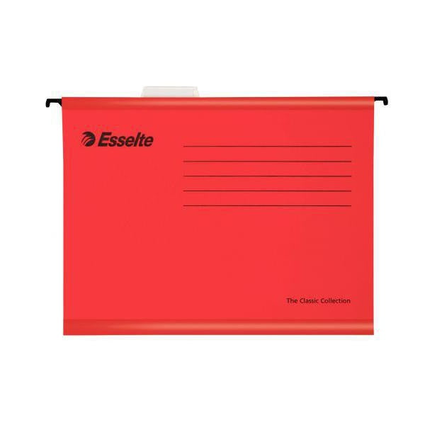 Esselte Classic Foolscap Suspension File Red , 90336, Pack of 25.