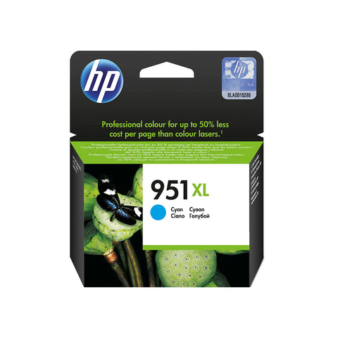 HP 951XL High Yield Cyan Original Ink Cartridge (CN046AL)...