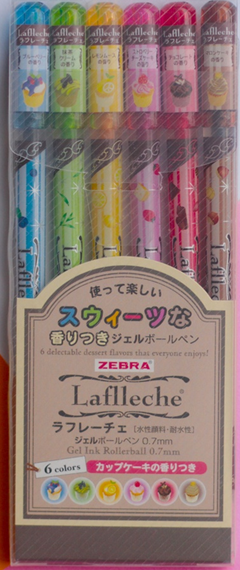 Zebra Laflleche scented 6 Colors pen -6 Pcs
