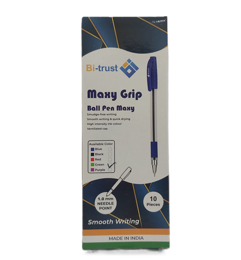 BI-TRUST Maxy Pen 1.0mm Green Pkt-10