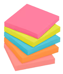 3M Post It Sticky Notes Cape Town -Neon , 5 Pads , 76 mm x 76 mm