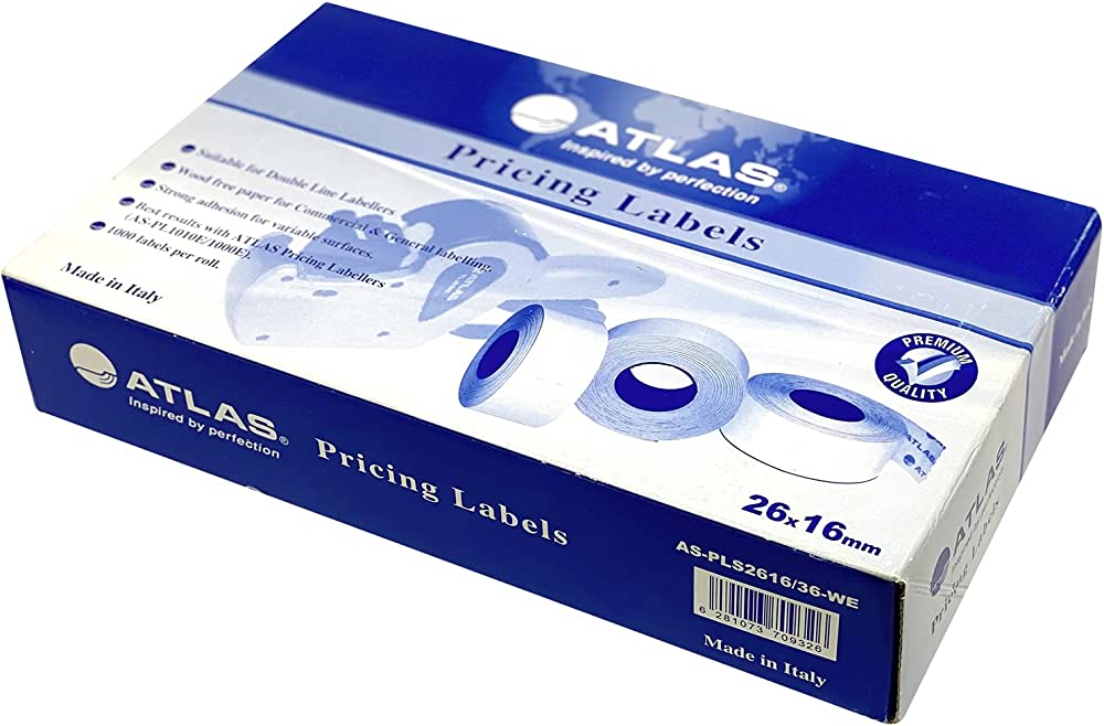 Atlas Price Label Roll -26 x 16 mm 2 Line