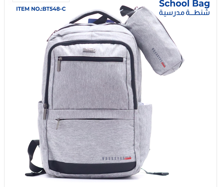 School Bag Gray Colour BT-548-C