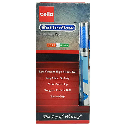Cello Butter Flow Ball Pen -Blue , 0.7 mm , (Pack Of 12 pcs).