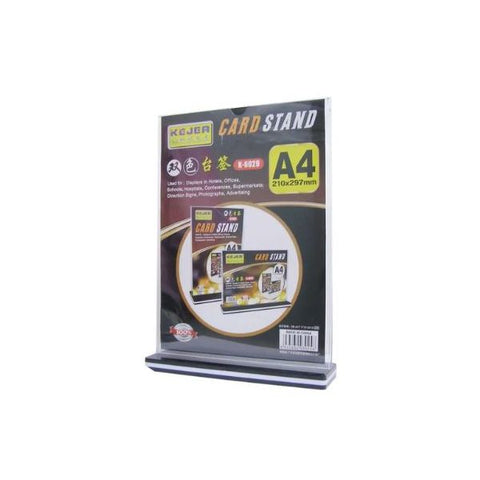 DISPLAY CARD STAND VERTICAL WITH BASE K-6029 A4