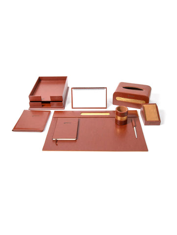 Desktop Set Brown - Set Of 10