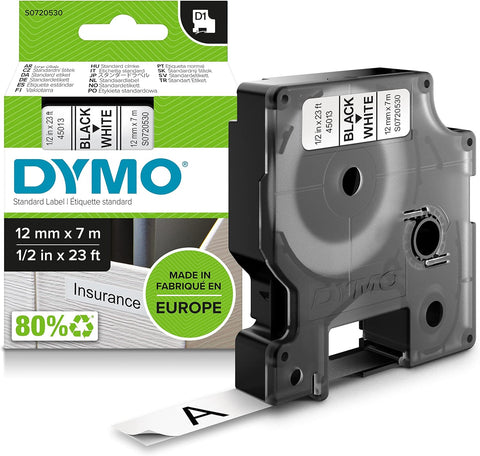 Dymo Label Black & White S0720530 -12 mm