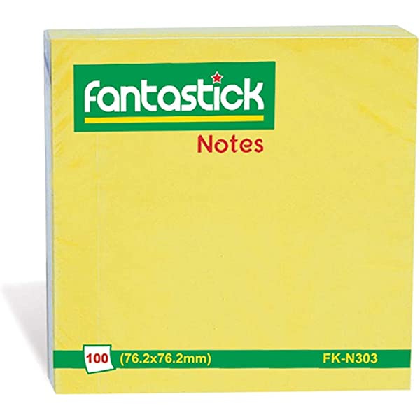 Fantastick Sticky Notes 3x3" Yellow FK-N303 (Pack Of 12Pcs).