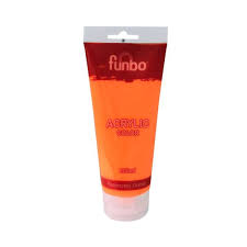 Funbo Acrylic Colour Orange 200 ml.