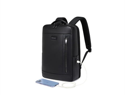 Signature Heritage Leather Laptop Brief – Top-Grain Executive Bag