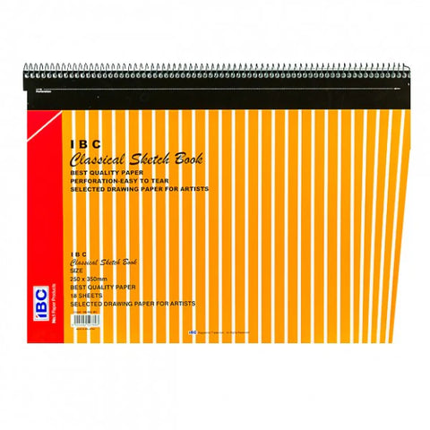 IBC CLASSICAL SKETCH BOOK SPIRAL 250X350MM SB-002 IBC -18 SHEETS