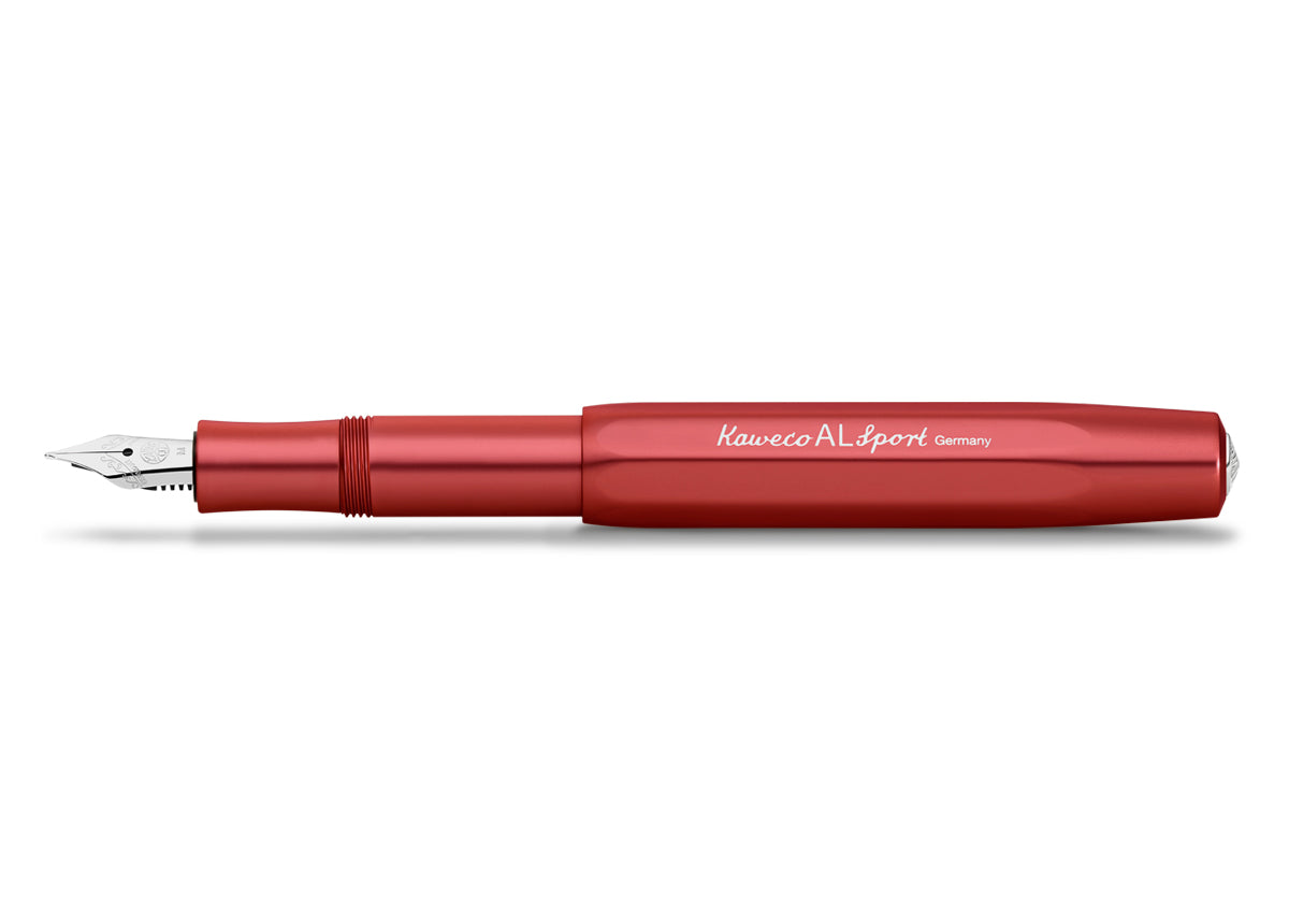 Kaweco AL SPORT Fountain Pen, Deep Red, with Extra Fine Nib (0.5 mm)