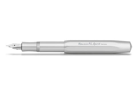 Kaweco AL SPORT Fountain Pen, Silver, with Fine Nib (0.7 mm)