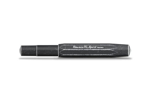 Kaweco AL SPORT Stonewashed Fountain Pen, Black, F 0.7 mm