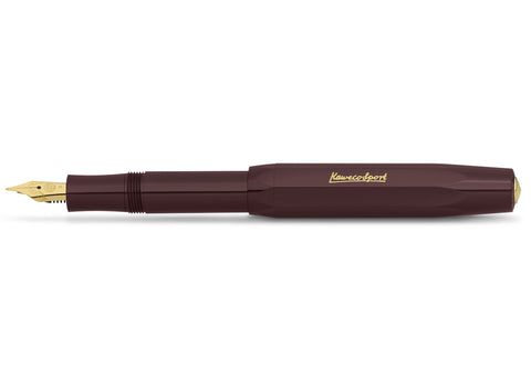 Kaweco CLASSIC SPORT Fountain Pen, Bordeaux, with Fine Nib (0.7 mm)